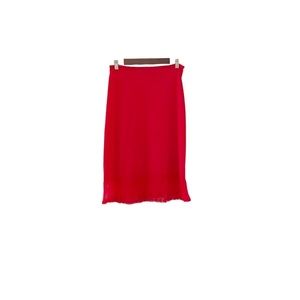 Shadowline Vintage‎ Red Lace Trimmed Slip Skirt Size Medium